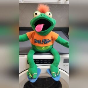 VTG 1998 BULL FROGG Frog Interactive Talking Plush Large Toy by Ohio Art WORKS